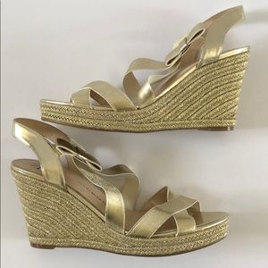 Isaac Mizrahi Live Gold Espadrille Wedge